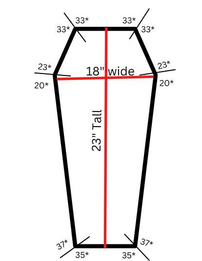 Coffin Shape Shelf Diy, Coffin Out Of Pallets, Diy Coffin Measurements, Wood Coffin Halloween, How To Build A Coffin Shelf, Coffin Shelf Plans, Diy Coffin Shelf Measurements, Wooden Coffin Diy, Diy Coffin Mirror