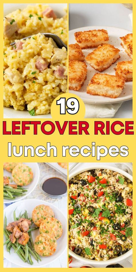 recipes using leftover rice Leftover White Rice, Rice Leftovers, Filipino Meals, Using Leftover Rice, Cooked Rice Recipes, Rice Recipes Side, Leftover Rice Recipes, Quick Lunch Ideas, White Rice Recipes