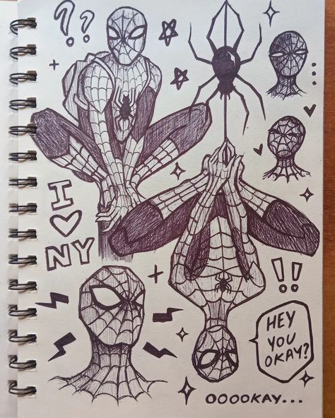 #spiderman #artsketch #spidermanartsketch Simple Doodles Spiderman, Drawing Reference Poses Spiderman, Spiderman Artwork Drawing, Sketch Ideas Spiderman, Spider Man Drawing Sketches Easy, Spiderman Drawings Sketches, Spiderman Doodle Art, Spiderman Sketchbook Page, Drawings To Fill Your Sketchbook