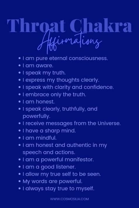 Vishuddha Chakra, Throat Chakra Healing, Chakra Healing Meditation, Chakra Health, Chakra Work, Chakra Affirmations, Spiritual Journals, Healing Affirmations, Energy Healing Spirituality