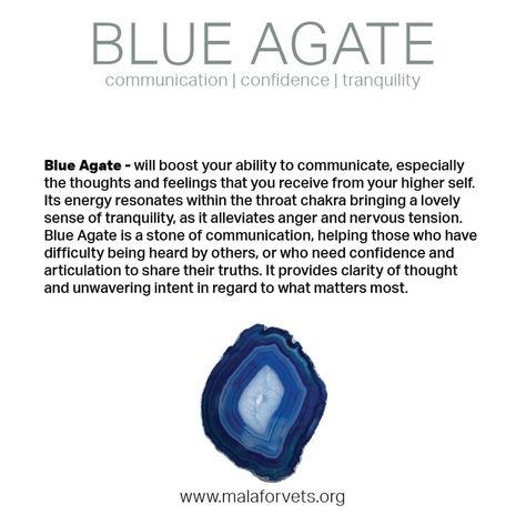 Gem Meanings, Blue Agate Meaning, Crystal Meanings Charts, Crystals Meanings, Crystals Healing Grids, Agate Meaning, Agate Rocks, Magick Book, Clear Thinking