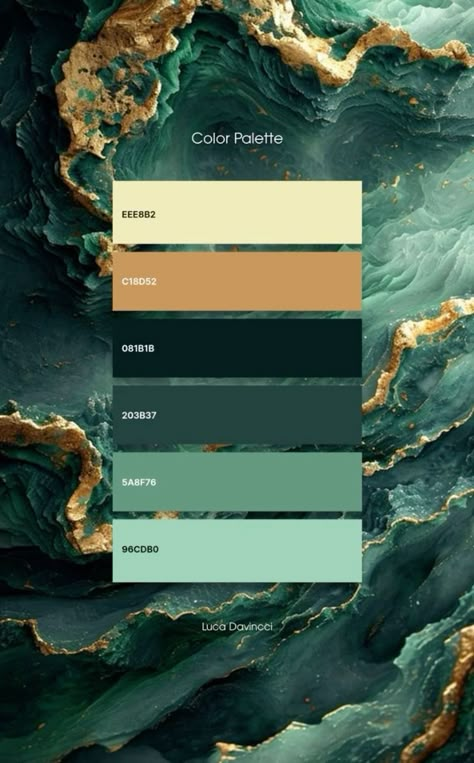 Green Black Gold Color Pallet, Colour Palette With Gold, Color Pallets With Gold, Luxury Color Palette Branding Green, Emerald Green And Gold Color Palette, Emerald Green Mood Board, Color Mood Board Colour Palettes, Jade Green Color Palette, Emerald Green Colour Palette