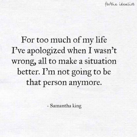 Not going to be that person. End of story. Will you leave your people pleasing and misplaced apologies behind too? Goddess we can do it!! Movement Quotes, End Of Story, The Desire Map, People Pleasing, Inspirational Quotes Pictures, Powerful Quotes, Life Advice, Fact Quotes, Good Advice