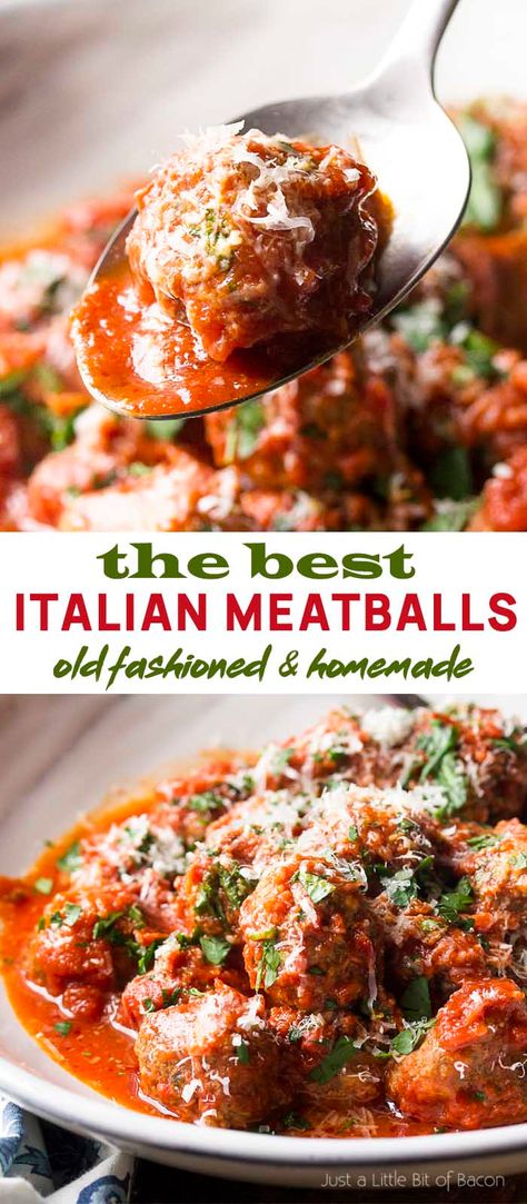 Homemade Italian Meatballs, Italian Meatballs Recipe, Meatball Recipes Easy, Italian Meats, Pork Meatballs, Meatball Recipe, Homemade Meatballs, Italian Meatballs, Meatballs Recipe