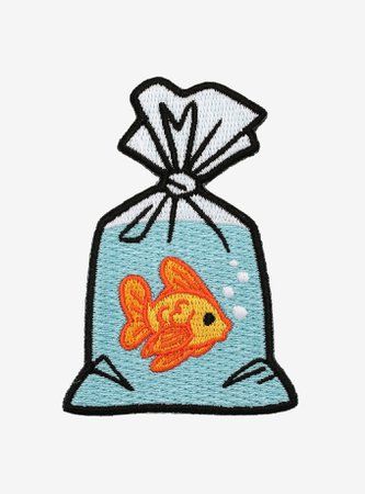 Goldfish Bag, Jacket Patches, Bag Patches, Custom Embroidered Patches, Bear Sweater, Patch Embroidery, Cute Patches, Velcro Patches, Cool Patches