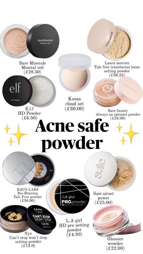 Acne safe powder #powder #makeup #acnesafemakeup #beauty Acne Safe Makeup, Safe Makeup, Makeup Help, Makeup Stuff, Powder Makeup, Makeup And Skincare, Makeup Essentials, Connect With People, Skincare Makeup