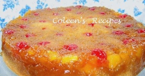 I'm not sure WHY I've never thought of making a pineapple upside-down cake with FRESH pineapple before. Maybe it is because ALL of my cookbo... Fresh Pineapple Recipes, Pineapple Upside Cake, Pineapple Sauce, Pineapple Dessert Recipes, Mexican Menu, Yellow Cake Recipe, Pineapple Desserts, Pineapple Recipes, Dessert Cakes