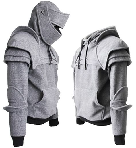 Costume Chevalier, Knight Hoodie, Armor Cosplay, Armor Hoodie, Knight Armor, Streetwear Mens, Medieval Fashion, Fashion Night, Blazer With Jeans