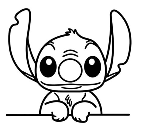 Easy Stitch Drawing, Draw Stitch, Super Easy Drawings, Drawings To Trace, Stitch Coloring Pages, ليلو وستيتش, Lilo And Stitch Drawings, Idee Cricut, Drawing Ideas Easy