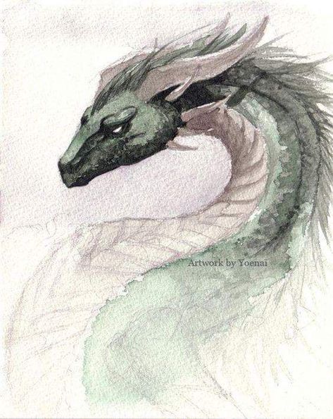 Dragon Painting Watercolor, Dragon Drawing Watercolor, Watercolor Faeries, Watercolor Art Dragon, Dragon Watercolor Painting, Watercolor Creatures, Watercolour Dragon, Dragons Watercolor, Dragon Watercolor