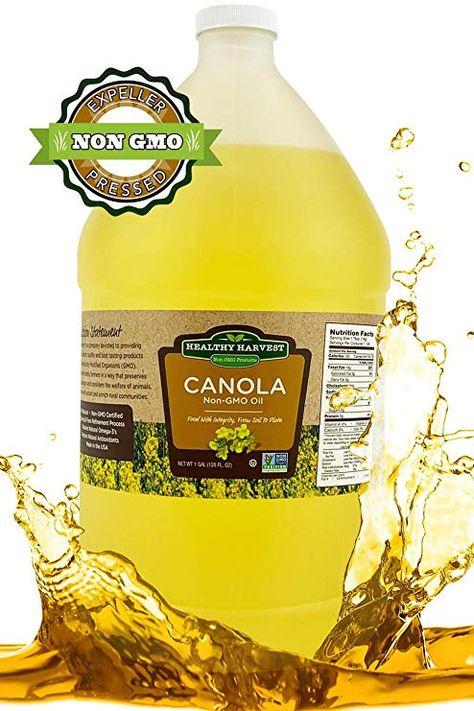 Amazon.com : Healthy Harvest Canola Oil - Non-GMO Certified with Antioxidants and Omega-3s {One Gallon - 128 oz.} : Grocery & Gourmet Food Healthy Cooking Oil, Best Oil For Frying, Popcorn Oil, Types Of Cooking Oil, Healthy Harvest, Healthy Cooking Oils, Fried Donuts, Cooking Oils, Healthy Oils