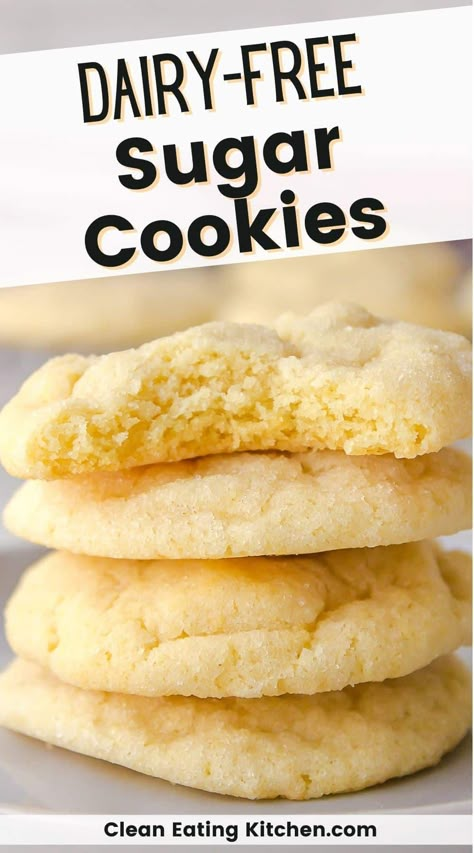 Dairy Free Sugar Cookie Recipe, Dairy Free Sugar Cookies, Dairy Free Cookie Recipe, Dairy Free Baking, Dairy Free Treats, Allergen Free Recipes, Dairy Free Snacks, Dairy Free Cookies, Sugar Cookie Recipe