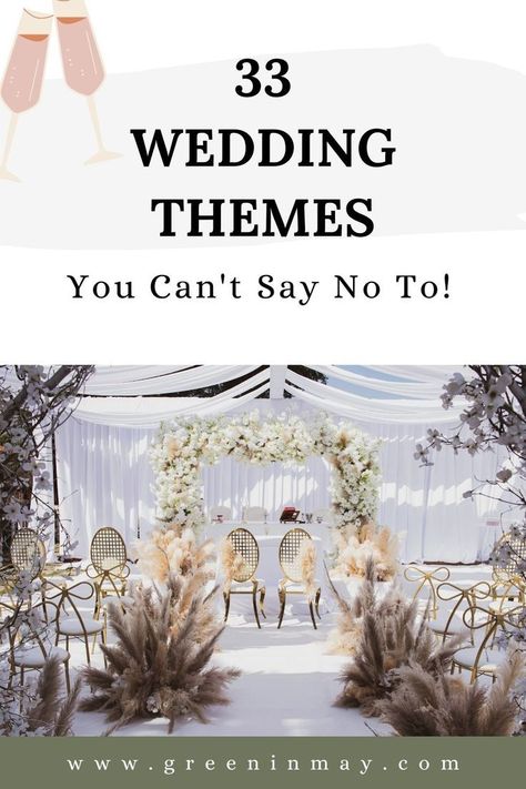 33 Greatest Wedding ceremony Themes to Make Your Large Day Unforgettable- #Big #Day #Themes #Unforgettable #Wedding Check more at https://howcandothis.com/weddingideas/33-greatest-wedding-ceremony-themes-to-make-your-large-day-unforgettable/ Theme For Wedding Receptions, Themes Of Weddings, Theme Ideas For Wedding, List Of Wedding Themes, Cheap Wedding Themes, Marriage Theme Wedding Ideas, Themes For A Wedding, Wedding Theme List, Summer Theme Wedding Ideas