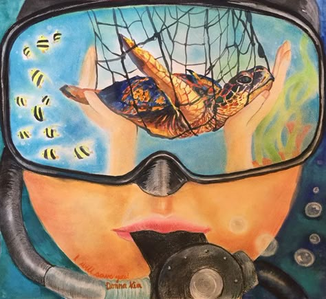 Ocean Awareness, Ocean Pollution, Sea Life Art, Trash Art, Save The Earth, Middle School Art, Art Contest, Camping Art, A Level Art