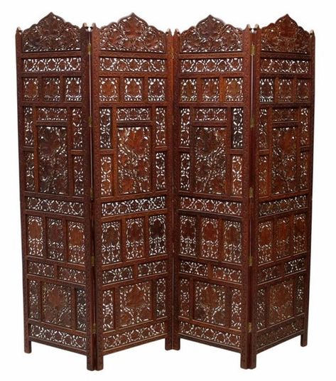 110: ORNATELY CARVED INDIA ROSEWOOD SCREEN - Dec 09, 2012 | Austin Auction Gallery in TX Room Deviders, Sliding Room Divider, Indonesian Furniture, Lattice Screen, Wood Room Divider, Moroccan Room, Sliding Room Dividers, 4 Panel Room Divider, Room Divider Ideas