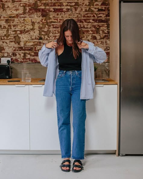 Chique Outfit, Looks Jeans, Straight Ankle Jeans, Look Jean, Looks Pinterest, Black Tank Top, 가을 패션, Mode Inspiration, Looks Style