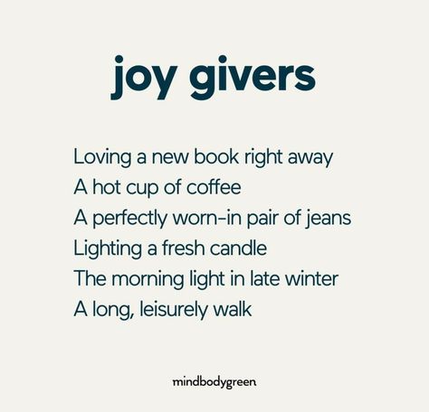 Mindful Monday: In every moment lies the possibility of joy. Let’s celebrate the simple pleasures that light up our days—those little 'joy givers.' Pause, smile, and embrace the happiness in the everyday. What’s one simple pleasure that brings you joy? Joyful Living, Simple Joys, Simple Pleasures, A Blessing, Feel Good, Light Up, Make Me Smile, Mindfulness, Let It Be