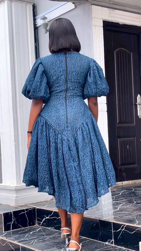 Latest Material Gown Styles, Material Gown, Materials Gown Style, Simple Dress Styles, Lace Dress Classy, Fancy Short Dresses, Classy Short Dresses, Ankara Short Gown Styles, Modest Dresses Fashion