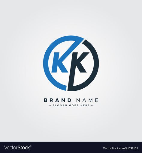 Kk Logo Design, Kk Logo, Simple Business Logo, K Logos, Logo Design Art, Letter K, Volkswagen Logo, Business Logo Design, Initial Letter