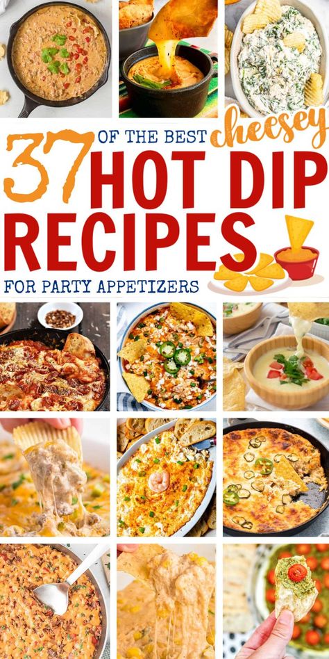 hot cheese dips for appetizers Tostitos Recipes Dips, Oven Party Food Appetizers, Fall Hot Dips, Quick Crockpot Dips, Hot Bread Dip, Easy Dips For Large Crowds, Hot Party Dips Crock Pots, Dip Recipes Hot Easy, Hot Snacks Appetizers