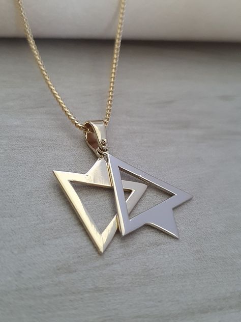 David Star Charm - Jewish Star Pendant - Classic Star Of David  Pendant - Magen David Pendant - Bar Mitzvah Gift - Gold Israeli Jewelry, Two tone Star of David 14k Gold Star of David Pendant, Jewish Jewelry, Bar mitzvah gift, Unique Jewish pendant, necklace pendant, solid gold pendant Star of David necklace -  The ultimate accessory to celebrate the Jewish traditions , it is the perfect gift for any occasion, and for your loved ones. A gift that everyone will be happy to get!  Choose to purchase Jewish Necklace, Jewelry Bar, David Star, Judaica Jewelry, Jewish Star, Bat Mitzvah Gifts, Star Of David Pendant, Jewish Jewelry, Rose Gold Chain