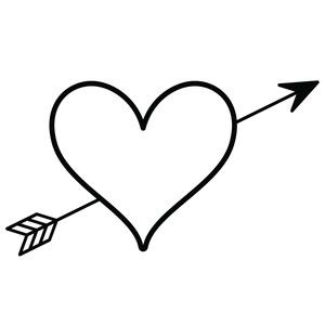 Silhouette Design Store - Search Designs : coeur fleche Heart Tattoo Arrow, Arrow Tattoo With Heart, Arrow Through Heart Tattoo, Heart With Arrow Drawing, Arrow Heart Tattoo, Heart With Arrow Tattoo, Heart And Arrow Tattoo, Crossed Arrow Tattoos, Love Heart Drawing