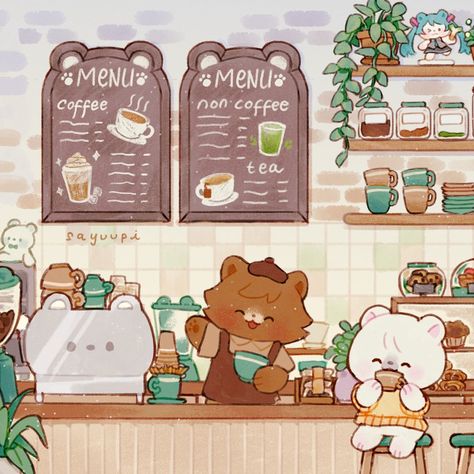 귀여운 음식 그림, Draw Cute, Cute Cafe, Cute Food Art, Cute Doodles Drawings, Cute Kawaii Drawings, Cute Easy Drawings, Cute Little Drawings, Cute Art Styles