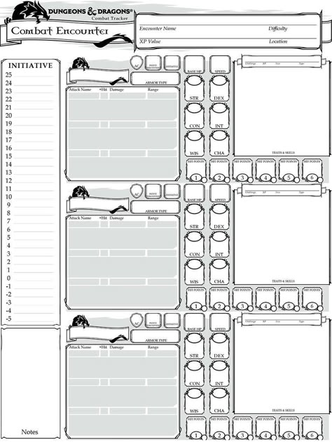 Combat Encounter Enhanced - Dungeon Masters Guild | Dungeon Masters Guild Dungeon Master Notebook, Dnd Campaign Planning Template, Dm Binder, Dnd Materials, Dnd Printables, Dnd Sheet, Dm Notes, Dnd Tips, Dnd Notebook