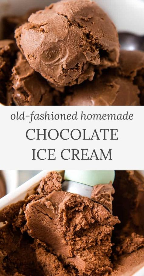 Ice Cream No Eggs, Homemade Ice Cream Maker, Homemade Ice Cream Recipes Machine, Kitchen Aid Ice Cream, Homemade Chocolate Ice Cream, Best Homemade Ice Cream, Ice Cream Recipes Machine, Cuisinart Ice Cream, Chocolate Ice Cream Recipe