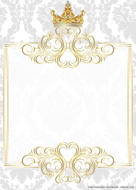 (FREE PRINTABLE) – Gold Royal Wedding Invitation Templates | Download Hundreds FREE PRINTABLE Birthday Invitation Templates Royal Invitation Template, Black And Gold Invitations, Free Wedding Templates, Royal Invitation, Royal Wedding Invitation, Wedding Invitation Message, Free Printable Birthday Invitations, Free Printable Invitations, Invitation Background