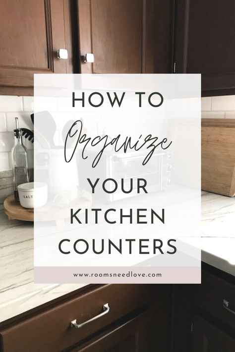 Are your kitchen counters cluttered? Use this post to guide you as you organize your kitchen to be functional and efficient. Countertop Key Storage, Basket On Kitchen Cabinet, How To Style A Credenza Dining Rooms, Where To Put Fruit Bowl In Kitchen, Alexa Kitchen Counter, What To Keep On Kitchen Counters, Where To Put Knife Block On Counter, Organize Small Kitchen Countertops, Kitchen Worktop Organisation