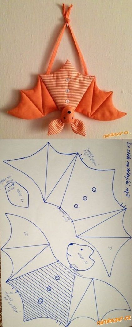 Cute bat. . . Halloween Sewing Patterns, Moldes Halloween, Halloween Sewing, Crafts Sewing Patterns, Sewing Stuffed Animals, Halloween Quilts, Costura Diy, Beginner Sewing Projects Easy, Fabric Christmas Ornaments