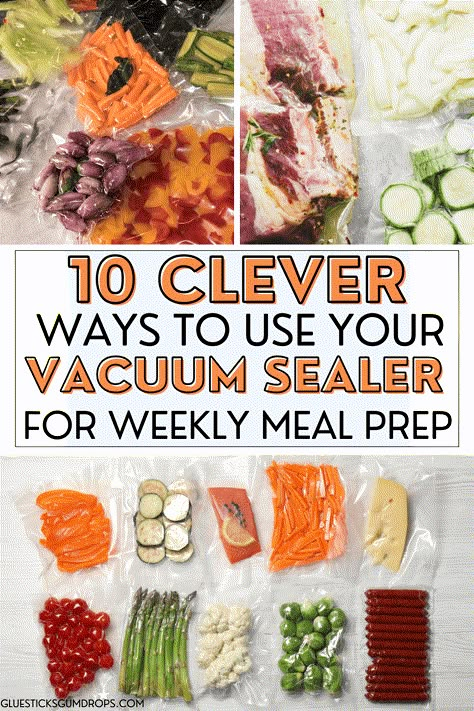 Boost your meal prep game with these savvy vacuum sealer hacks. Learn how to preserve your food’s flavor and nutrition easily and effectively, all while keeping your kitchen organized. Vacuum Seal Vegetables, How To Use Vacuum Sealer, Meal Prep Vacuum Seal, Vacuum Sealing Recipes, Vacuum Seal Recipes, Vacuum Sealing Meal Prep, Vacuum Seal Food Prep, Vacuum Sealed Freezer Meals, Vacuum Seal Freezer Meals