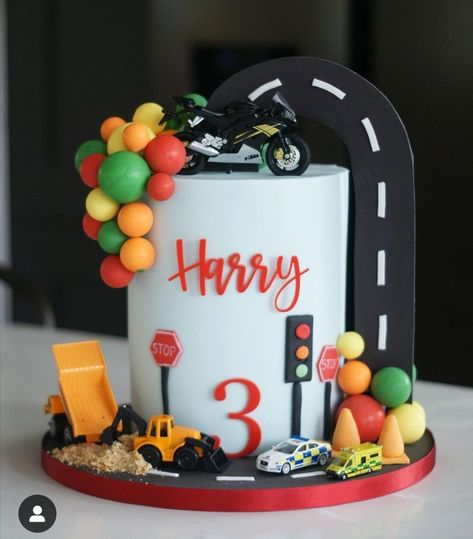 Bike Cakes For Boys, Car Theme Cake For Kids, Motor Cake, Lamborghini Cake, Vehicle Cake, Car Cakes For Boys, Car Birthday Cake, Bike Birthday Parties, Cars Theme Cake