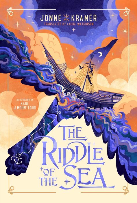 The Riddle of the Sea by Jonne Kramer - Fonts In Use Book Cover Art Design, Sea Adventure, The Riddle, Cover Design Inspiration, Book Cover Design Inspiration, Fantasy Posters, Book Cover Ideas, Book Cover Illustration, Fantasy Books To Read