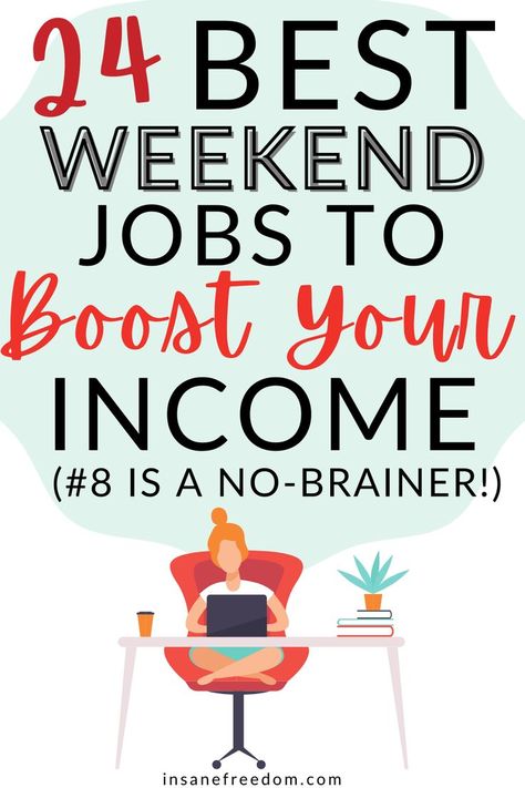 Are you looking for ways to boost your income, save more money and your net worth? If you're interested in weekend jobs or side hustles, here are 24 weekend jobs that are the best for supplementing and boosting your income! Weekend Jobs, Home Based Work, Money Problems, Legitimate Work From Home, Side Income, Mom Jobs, Make Extra Money, Side Jobs, Early Retirement