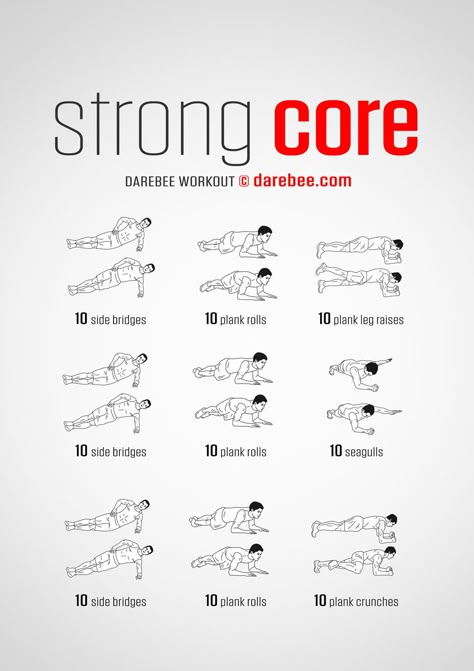 Workout For Strong Core, Core Workout At Home For Men, Core Abdominal Workout, Darbee Core Workout, Exercises For Strong Core, Core Bodyweight Workout, Mens Core Workout At Home, Workout For Core Strength, Upperbody Core Workout