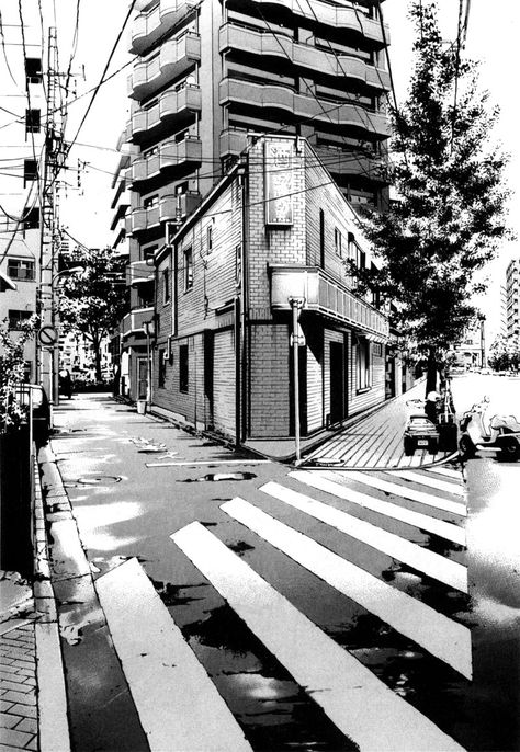 Black And White Wallpaper Iphone, 3d Building Design, Japanese Comic, Perspective Drawing Architecture, City Sketch, Perspective Drawing Lessons, Hand Drawing Reference, City Background, City Drawing