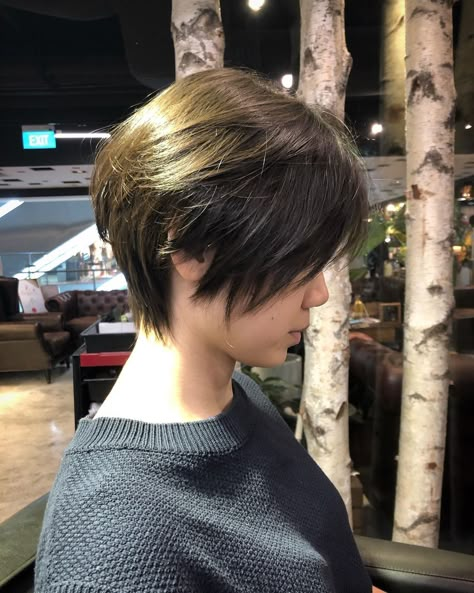 ผมทรง Long Pixie, Tomboy Haircut, Black Pixie, Hair Tomboy, Peinados Hair Styles, Korean Haircut, Geometric Hair Clip, Shot Hair, Short Hair Tomboy