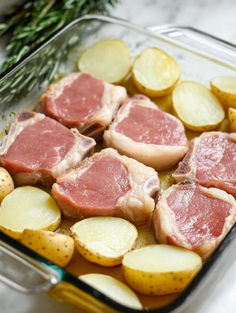 Creamy Pork Chops And Potatoes, Creamy Pork Chops, Pork Chop Casserole Recipes, Buckeye Cookies, Pork Chop Casserole, Pan Pork Chops, Boneless Pork Loin Chops, Pork Chop Recipes Crockpot, Pork Meals