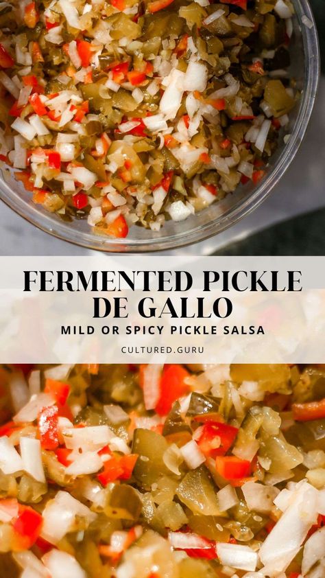 Pickle Salsa, Quick Protein Snacks, Football Party Snacks, Spicy Pickle, Best Pickles, Fermented Pickles, Spicy Pickles, Vegan Snack Recipes, Pickled Cabbage