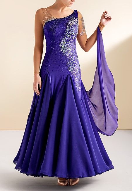 Ballroom/Smooth Dresses for Dance Competition - DanceShopper Purple Ballroom Dress, Dresses For Dance, Writing Outfits, Ballroom Dress Pattern, Ballroom Dance Dresses Standard, Smooth Ballroom Dress, Ballroom Gowns Dance, Smooth Dance Dresses, Ballroom Dress Inspiration