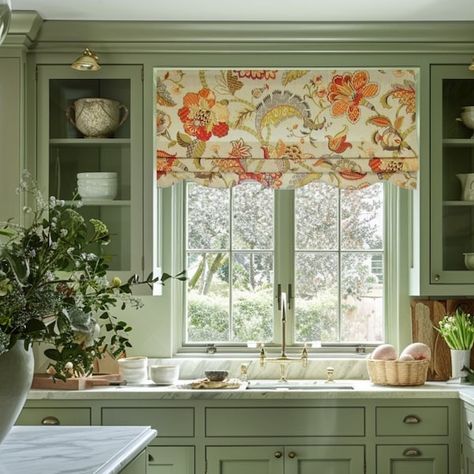 SupplierOfDreams - Etsy French Country Valances, English Kitchen Curtains, Valance Ideas For Living Room, Kitchen Shades Ideas Window Treatments, Kitchen Drapery Ideas, Window Valance Ideas With Blinds, Living Room Valance Ideas, Kitchen Valance Ideas Over Sink, Kitchen Curtain Ideas Modern