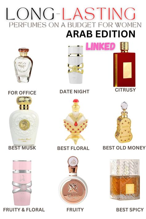 Arabian Perfume, Perfume Hacks, Fragrance Lab, Fragrances Perfume Woman, Perfume Floral, Perfume Collection Fragrance, Oil Perfume, Long Lasting Perfume, Bath And Body Works Perfume