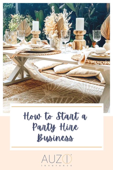 A blog about starting a Party Hire Business and pop up picnic businesses in Australia Event Planner Branding, Planner Branding, Party Planning Business, Picnic Decorations, Party Hire, Party Pops, Magic Moments, Liability Insurance, Wedding Hire