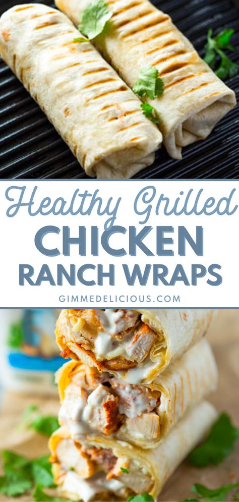 Chicken Ranch Wraps, Ranch Wraps, Wraps Recipes Easy, Healthy Grilled, Chicken Ranch, Healthy Grilling, Easy Healthy Meal Prep, Recetas Keto, Salad Pasta