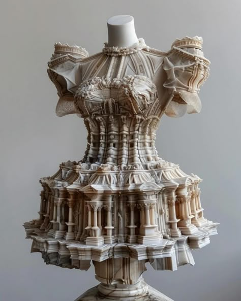 This isn’t just a dress; it’s a manifesto of architectural grace. 🏛️👗⁠ ⁠ Design by @designideahub⁠ ⁠ ✅ Share this with someone who would love this.⁠ ⁠ #dress #architecture #design #art #fashion Dress Inspired By Architecture, Architecture In Fashion, Architecture Clothes, Paper Dress Fashion, Architecture Fashion Inspiration, Architectural Clothes, Fashion Inspired By Architecture, Architecture Inspired Fashion, Architectural Clothing