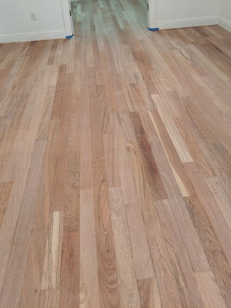 How to Update Brazilian Cherry Hardwood Floors American Cherry Wood Floors, Brazilian Walnut Floors, Wood Floor Stains, Cherry Hardwood Floors, Brazilian Cherry Hardwood Flooring, Brazilian Cherry Wood, Types Of Hardwood Floors, Cherry Hardwood Flooring, Brazilian Cherry Floors