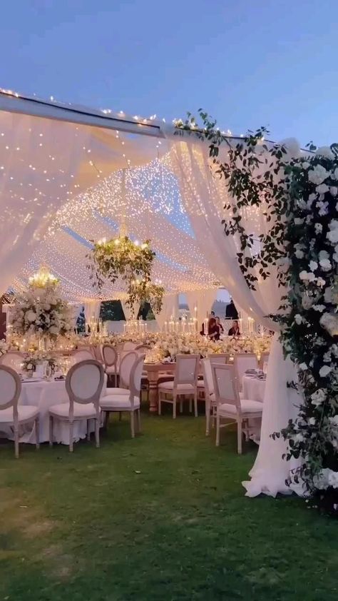 Outdoor Tent Wedding, Wedding Setup, Dream Wedding Reception, Dream Wedding Decorations, Wedding Planning Decor, Dream Wedding Venues, Wedding Venue Decorations, Wedding Decor Style, Wedding Tent