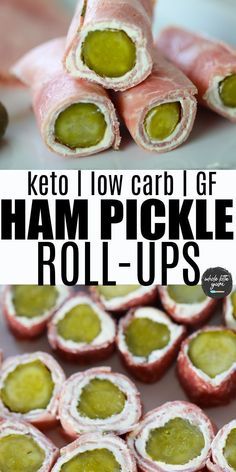 Ham And Pickle, Pickle Roll Ups, Ham Roll Ups, No Carb Snacks, Beach Snacks, Baking Powder Uses, Carb Snacks, Low Carb Foods, Keto Recipes Dinner